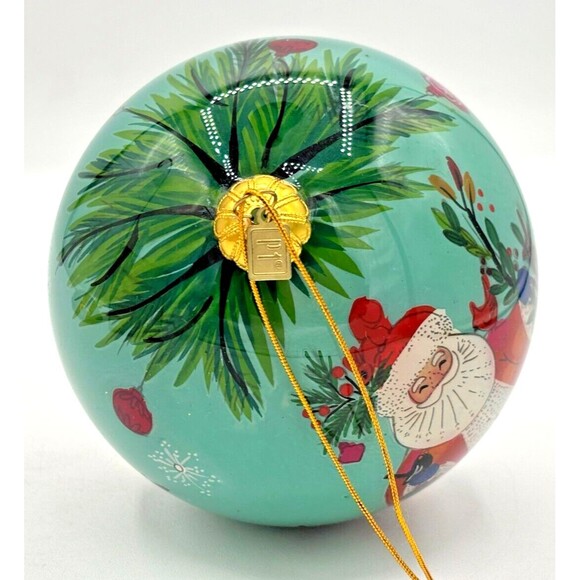 Pier 1 Imports Li Bien Glass Christmas Ornament Santa 2019‎ Hand Painted NWT Box - Picture 14 of 16